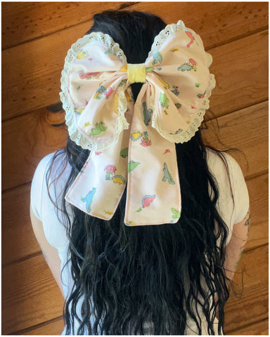 Little Dino Oversized Hair Bow