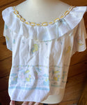 Vintage Ducky up cycled baby top (M/L)