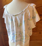 Vintage Ducky up cycled baby top (M/L)