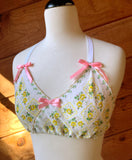 Vintage upcycled Hanky halter top (S/M)